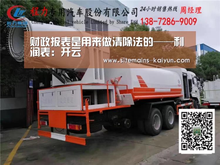 财政报表是用来做清除法的——利润表：开云